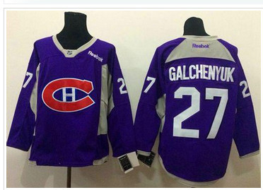 Montreal Canadiens #27 Alex Galchenyuk Purple Practice Stitched NHL Jersey