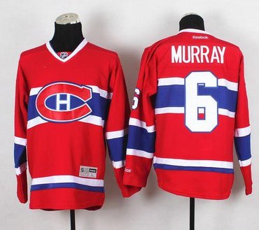 Montreal Canadiens #6 Douglas Murray Red Home Stitched NHL Jersey