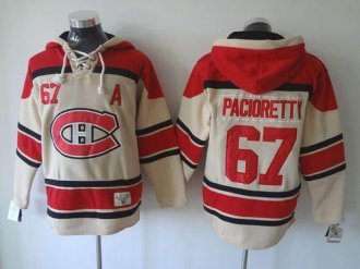 Montreal Canadiens #67 Max Pacioretty Cream Sawyer Hooded Sweatshirt Stitched NHL jersey Montreal Canadiens #67 Max Pacioretty Cream Sawyer Hooded Sweatshirt Stitched NHL jersey