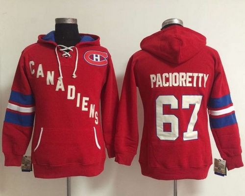 Montreal Canadiens #67 Max Pacioretty Red Women's Old Time Heidi NHL Hoodie Montreal Canadiens #67 Max Pacioretty Red Women's Old Time Heidi NHL Hoodie