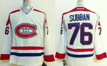 Montreal Canadiens #76 PK Subban Stitched White NHL Jersey