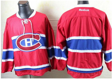 Montreal Canadiens Blank Stitched Red New CH NHL Jersey