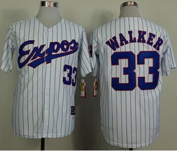 Montreal Expos #33 Larry Walker White(Black Strip) Mitchell And Ness 1982 Throwback Stitched Baseball Jersey Montreal Expos #33 Larry Walker White(Black Strip) Mitchell And Ness 1982 Throwback Stitched Baseball Jersey