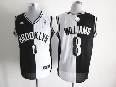 NBA Brooklyn Nets 8 Deron Williams Black Split Jerseys