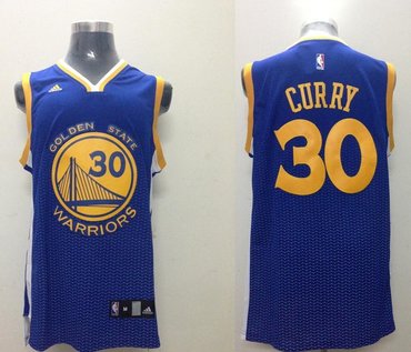 NBA Jersey Golden State Warrlors 30 Curry Blue Drift Fashion Jerseys