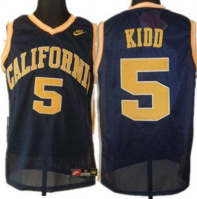 NBA NCAA California College 5# Jason Kidd Navy Blue Basketball Jersey