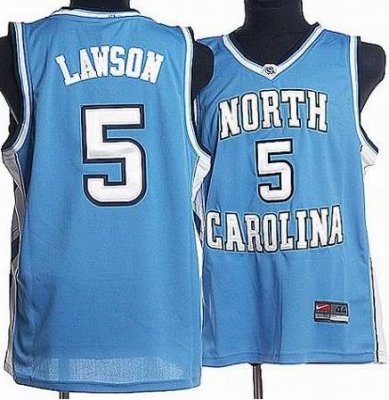 NBA NCAA North Carolina 5# Lawson Blue Jersey