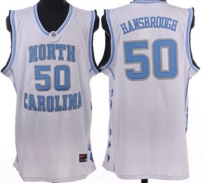 NBA NCAA North Carolina 50# Hansbrough White Jersey