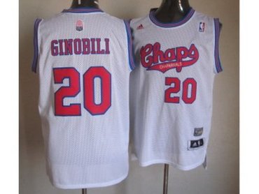 NBA San Antonio Spurs #20 ginobili white jerseys(revolution 30 swingman)