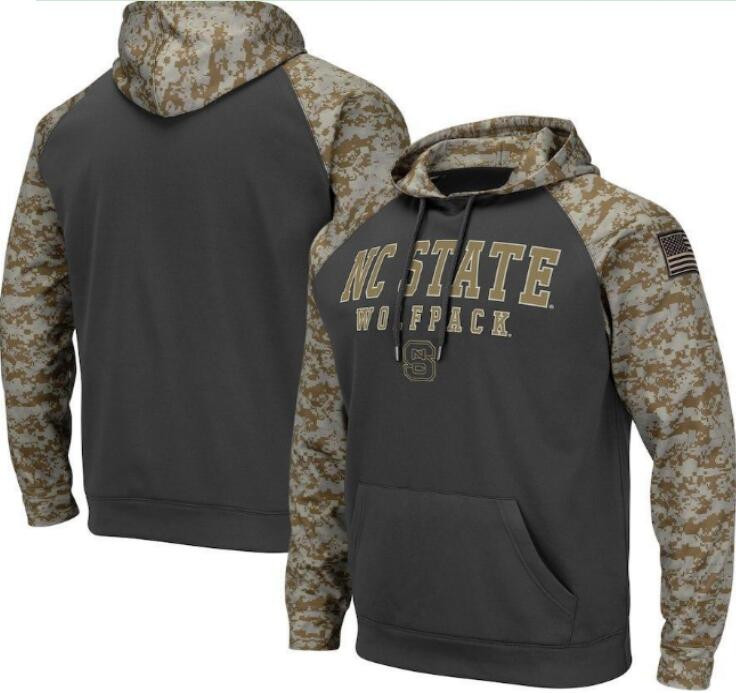 NC State Wolfpack Gray Camo Men's Pullover Hoodie NC State Wolfpack Gray Camo Men's Pullover Hoodie
