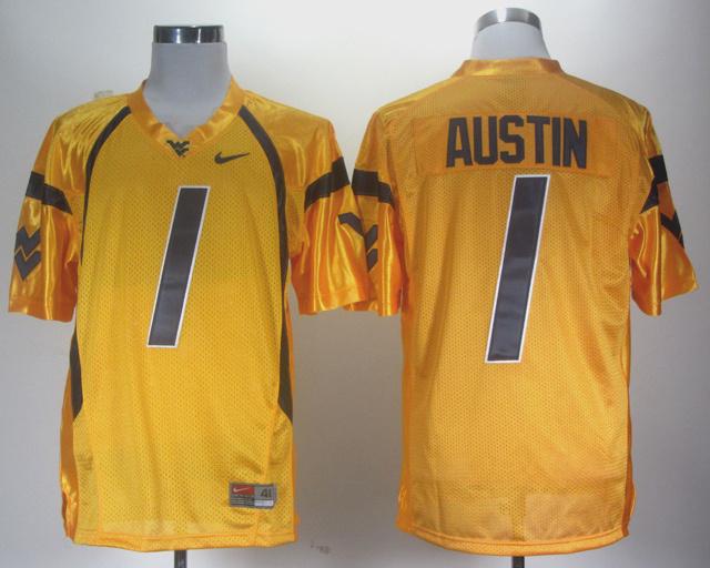 NCAA NEW West Virginia Mountaineers Tavon Austin #1 gold WVU jersey NCAA NEW West Virginia Mountaineers Tavon Austin #1 gold WVU jersey
