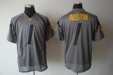 NCAA West Virginia Mountaineers Tavon Austin 1 Grey College Football Jersey NCAA West Virginia Mountaineers Tavon Austin 1 Grey College Football Jersey