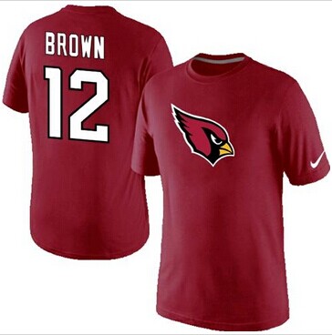 NEW Arizona Cardinals #12 John Brown Name & Number NFL T-Shirt Red