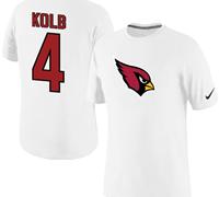 NEW Arizona Cardinals #4 Kevin Kolb Name & Number T-Shirt - White NEW Arizona Cardinals #4 Kevin Kolb Name & Number T-Shirt - White