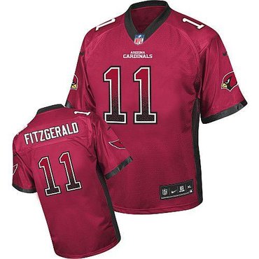 NEW Arizona Cardinals 11 Larry Fitzgerald Red Team Color Stitched NFL Elite Drift Fashion Jersey