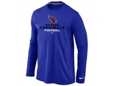 NEW Arizona Cardinals Authentic Logo Long Sleeve T-Shirt Blue
