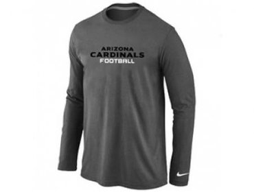 NEW Arizona Cardinals Authentic font Long Sleeve T-Shirt D.Grey