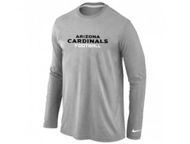 NEW Arizona Cardinals Authentic font Long Sleeve T-Shirt Grey