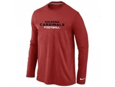 NEW Arizona Cardinals Authentic font Long Sleeve T-Shirt Red