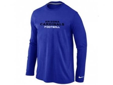 NEW Arizona Cardinals Authentic font Long Sleeve T-Shirt blue