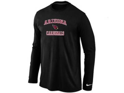 NEW Arizona Cardinals Heart & Soul Long Sleeve T-Shirt Black NEW Arizona Cardinals Heart & Soul Long Sleeve T-Shirt Black