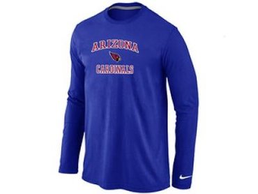 NEW Arizona Cardinals Heart & Soul Long Sleeve T-Shirt Blue NEW Arizona Cardinals Heart & Soul Long Sleeve T-Shirt Blue