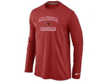 NEW Arizona Cardinals Heart & Soul Long Sleeve T-Shirt RED NEW Arizona Cardinals Heart & Soul Long Sleeve T-Shirt RED