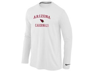 NEW Arizona Cardinals Heart & Soul Long Sleeve T-Shirt White NEW Arizona Cardinals Heart & Soul Long Sleeve T-Shirt White