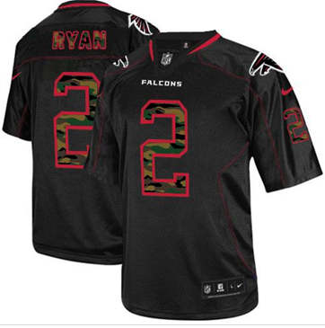 NEW Atlanta Falcons #2 Matt Ryan Black NFL Elite Camo Fashion Jersey
