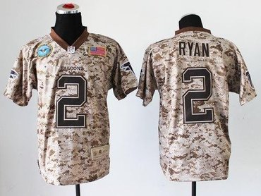 NEW Atlanta Falcons #2 Matt Ryan Camo NFL Elite USMC Jersey(USA)