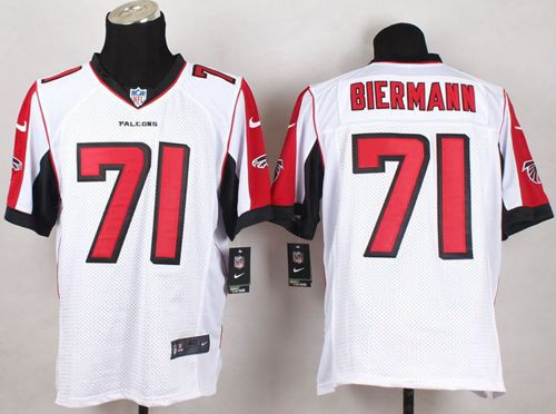 NEW Atlanta Falcons #71 Kroy Biermann White Men's Stitched NFL Elite Jersey