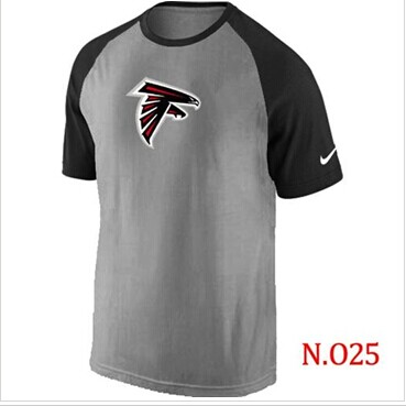 NEW Atlanta Falcons Ash Tri Big Play Raglan NFL T-Shirt Grey Black NEW Atlanta Falcons Ash Tri Big Play Raglan NFL T-Shirt Grey Black