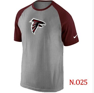 NEW Atlanta Falcons Ash Tri Big Play Raglan NFL T-Shirt Grey Red NEW Atlanta Falcons Ash Tri Big Play Raglan NFL T-Shirt Grey Red