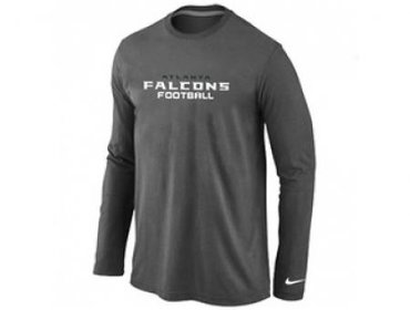NEW Atlanta Falcons Authentic font Long Sleeve T-Shirt D.Grey NEW Atlanta Falcons Authentic font Long Sleeve T-Shirt D.Grey