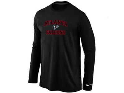NEW Atlanta Falcons Heart & Soul Long Sleeve T-Shirt Black NEW Atlanta Falcons Heart & Soul Long Sleeve T-Shirt Black