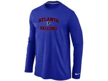 NEW Atlanta Falcons Heart & Soul Long Sleeve T-Shirt Blue NEW Atlanta Falcons Heart & Soul Long Sleeve T-Shirt Blue