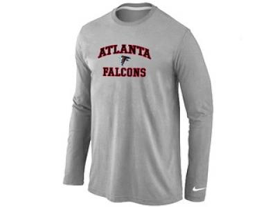 NEW Atlanta Falcons Heart & Soul Long Sleeve T-Shirt Grey NEW Atlanta Falcons Heart & Soul Long Sleeve T-Shirt Grey