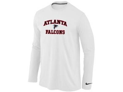 NEW Atlanta Falcons Heart & Soul Long Sleeve T-Shirt White NEW Atlanta Falcons Heart & Soul Long Sleeve T-Shirt White