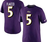 NEW Baltimore Ravens #5 Flacco Pride Name & Number T-Shirt- Purple