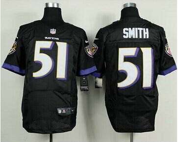 NEW Baltimore Ravens #51 Daryl Smith Black Alternate NFL New Elite Jersey
