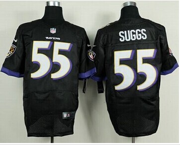 NEW Baltimore Ravens #55 Terrell Suggs Black Alternate NFL New Elite Jersey
