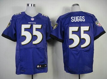NEW Baltimore Ravens #55 Terrell Suggs Purple Team Color NFL New Elite Jersey