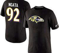 NEW Baltimore Ravens #92 NGATA Name & Number T-Shirt Black NEW Baltimore Ravens #92 NGATA Name & Number T-Shirt Black