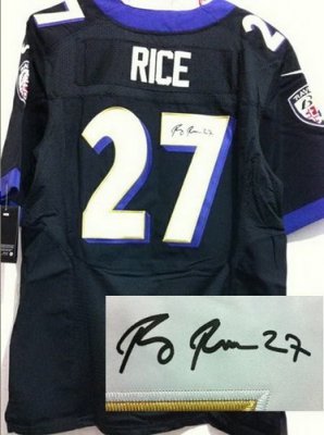 NEW Baltimore Ravens 27 Ray Rice Black Signed Elite NFL Jerseys NEW Baltimore Ravens 27 Ray Rice Black Signed Elite NFL Jerseys
