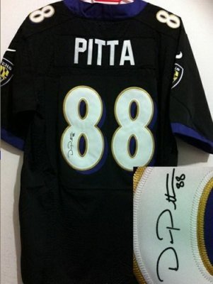 NEW Baltimore Ravens 88 Dennis Pitta Black Signed Elite NFL Jerseys NEW Baltimore Ravens 88 Dennis Pitta Black Signed Elite NFL Jerseys
