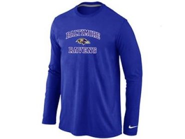 NEW Baltimore Ravens Heart & Soul Long Sleeve T-Shirt Blue