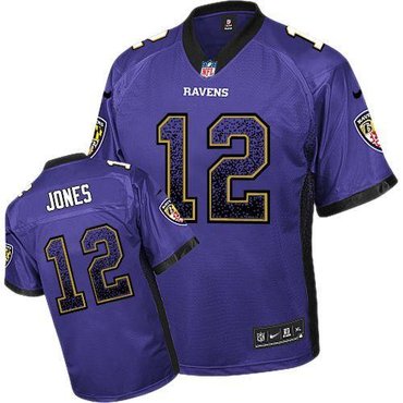 NEW Baltimore ravens #12 Jacoby Jones Purple Stitched NFL Elite Drift Fashion Jerseys NEW Baltimore ravens #12 Jacoby Jones Purple Stitched NFL Elite Drift Fashion Jerseys