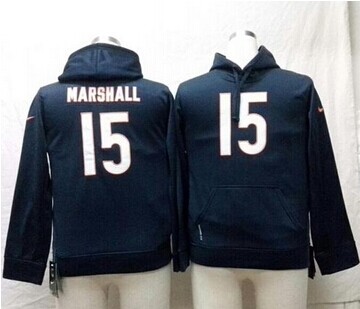 NEW Bears #15 Brandon Marshall Navy Blue Youth Pullover NFL Hoodie NEW Bears #15 Brandon Marshall Navy Blue Youth Pullover NFL Hoodie