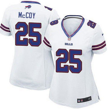 NEW Bills #25 LeSean McCoy White Women's Stitched NFL Limited Jersey