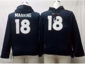 NEW Broncos #18 Peyton Manning Navy Blue Youth Pullover NFL Hoodie NEW Broncos #18 Peyton Manning Navy Blue Youth Pullover NFL Hoodie